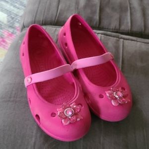 Flower embellished Mary Jane Crocs